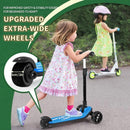 Besrey Kick Scooter for Kids Ages 3-10, 3-Wheel Folding Scooter with Adjustable Height, LED Light Wheels, Extra Wide Deck for Outdoor Activities by TinyTreasures Baby Boutique