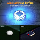 Quntis Solar Deck Lights Outdoor, 3 Color Modes Solar Driveway Lights IP68 Waterproof, Deck Light for Stair Pathway Walkway Pool Road (Blue/Cool White/Warm White) 2 Pack by GreenHaven Gardens