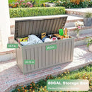 81 Gallon Outdoor Storage Box Waterproof, UV Resistant Resin Deck Box with Hydraulic Rod, Lockable Design and Enhanced Durability for Patio, Garden, and Poolside Use by CozyNest Decor