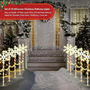 Christmas Pathway Lights Snowflake Outdoor 10PK 28inch 250LED 8 Modes Yard Decoration Flashing Waterproof Outdoor Lighted Up Christmas Light Decor for Garden Yard (Red) by GreenHaven Gardens