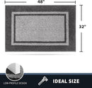 PURRUGS Dirt Trapping Door Mat 32" x 48", Non-Slip/Skid Machine Washable Entryway Rug, Shoes Scraper, Area Rug, Super Absorbent Welcome Mat for Muddy Wet Shoes and Paws, Light Grey & Dark Grey by CozyNest Decor