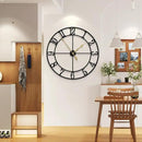 LEIKE 40 Inch Extra Large Wall Clock, Decorative Oversized Arabic Numerals Battery Operated Black Metal Wall Clocks for Living Room,Kitchen,Office, Farmhouse,Entrance Decor by CozyNest Decor