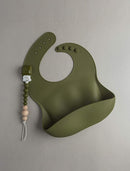 Loulou Lollipop Soft, Waterproof Silicone Feeding Bib by TinyTreasures Baby Boutique