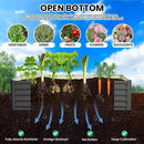 Large Outdoor Planter Boxes Kit Set of 2,6x3x1.5ft Galvanized Raised Bed Planter with Open-Ended Base Design, Elevated for Outdoor Plants, Durable Raised Bed for Gardening,Green by CozyNest Decor