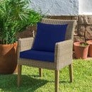 Outdoor Chair Cushions, Waterproof Outdoor Cushions for Patio Furniture w/Fade-Resistant, Removable & Machine-Washable Covers, 19x19 Inch, Ideal for Seat in Gardens/Porch – Set of 1/2/4, Navy Blue by GreenHaven Gardens