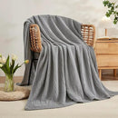 EMME Cotton Muslin Blanket King Size - Soft, Breathable Layering Blanket, 108"x90", All Season Gauze, Grey by CozyNest Decor