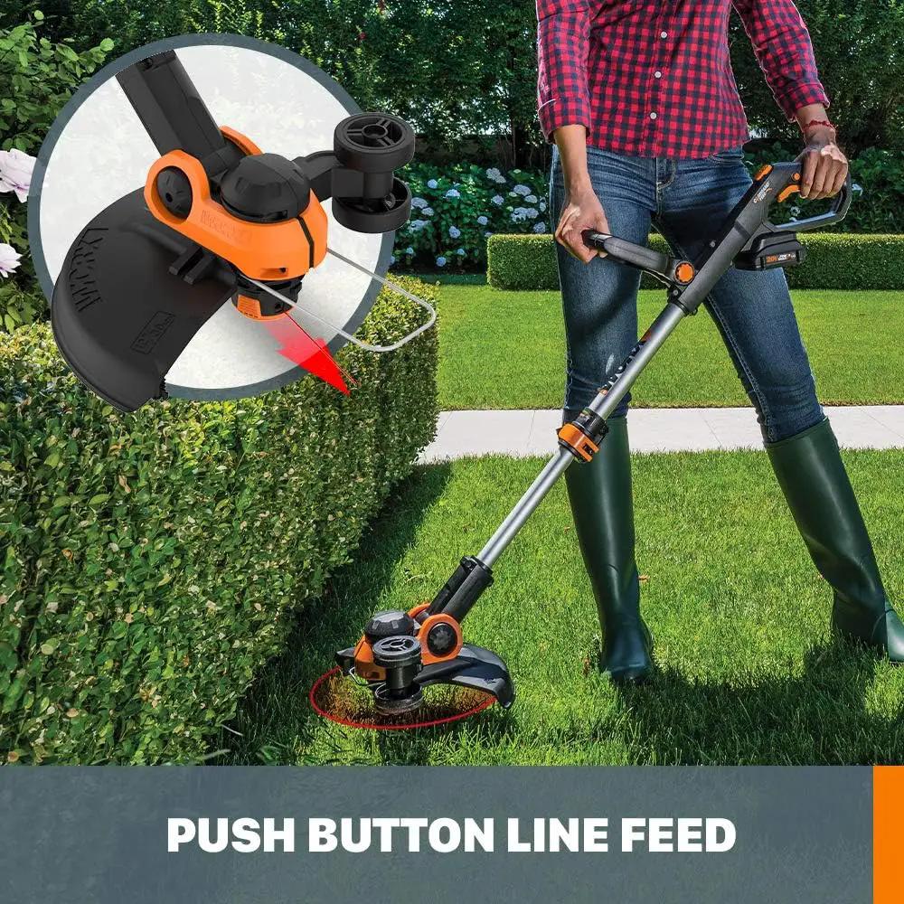 Worx String Trimmer Cordless GT3.0 20V PowerShare 12" Edger & Weed Trimmer (1) Battery & Charger Included WG163.8, photo 5 of 6