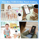1080P Pan/Tilt Security Camera for Baby Monitor, 2.4G WiFi Pet Camera with Motion Detection, Night Vision, 2-Way Talk, RGB Night Lights, Lullabies, TF/Cloud Storage, Works with Alexa & Google Home by TinyTreasures Baby Boutique