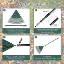 ORIENTOOLS Garden Leaf Rake, Garden Rakes for Lawns Leaves with 47-65" Adjustable Black Handle Rake, 26 Strong Tines Plastic Head Shrub Rake, Yard Garden Rake for Lawns, Flower Beds Leaves Cleaning by GreenHaven Gardens