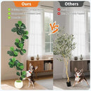 GarveeHome Fiddle Leaf Fig Artificial Tree with White Planter,7ft Faux Plants Indoor with Moss, Fake Rubber Tall Fake Floor Plant in Pot - Artificial Trees for Home Office Living Room Decor by CozyNest Decor