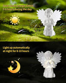 iStatue Solar Praying Cherub Angel Light with Fibre Optic Wings - 7.1'' Sympathy Remembrance Memorial Gift for Grave Ornaments Garden Decor (Kneeling Angel) by GreenHaven Gardens