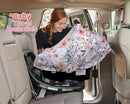 Rquite All-in-1 Car Seat Cover Baby, Carseat Covers for Girl Boy, Stretchy Soft Infant Car Seat Cover, Multi-use Baby Carrier Cover, Car Seat Canopy, Stroller Sun Shade, Nursing Breastfeeding Cover by TinyTreasures Baby Boutique