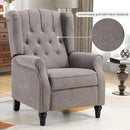 CANMOV Push Back Recliner Chair, Accent Chair,Mid Century Wingback Recliner, Fabric Push Back Recliner Chair Single Armchair Sofa with Rivet Decoration,Button-Tufted Back for Living Room, Grey by CozyNest Decor