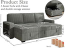 91-inch Reversible Sectional Sleeper by CozyNest Decor