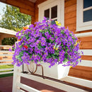 ‌20 Bundles Artificial Flowers for Outdoors‌ with 6 Faux Butterflies, UV Resistant ‌Fake Flowers‌ with Eucalyptus Leaves, ‌Artificial Plants Outdoor‌ for Patio Garden Porch Home Decor (Purple) by CozyNest Decor