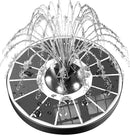 SZMP Solar Fountain Upgraded 100% Glass Panel, 3.5W Floating Solar Powered Water Pump Built-in 2000 Battery with 7 Nozzle & 4 Fixer, Solar Bird Bath Fountains for Garden, Pond, Outdoor (White) by GreenHaven Gardens