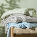 PHF Cooling Waffle Blanket Twin Size, Lightweight 60% Rayon Derived Bamboo & 40% Cotton Breathable Blanket for Hot Sleepers, Soft and Luxury for Bed Couch and Sofa, 66"x90", Grey by CozyNest Decor