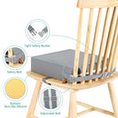Toddler Booster Seat for Dining Table, Stronger Support Non-Slip Bottom Booster Seat for Kitchen Chair 2 Adjustable Straps Portable Travel and Home Increasing Booster Cushion Kid Baby(Grey) by TinyTreasures Baby Boutique