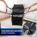 TAILI Extra Large Moving Bags, 10 Pack Black Heavy Duty Totes For Storage with Visible Window, Wrap Around Handles, Storage Bags for Space Saving, Alternative to Moving Boxes by TinyTreasures Baby Boutique