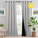 NICETOWN 100% Blackout Curtains 96 inches Long, Grommet Portable Blackout Travel Window Treatment Thermal Curtains Energy Saving for Bedroom/Home Theater, Off White W52 x L96, 2 Panels by TinyTreasures Baby Boutique