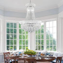 10 - Light Unique Empire Crystal Chandelier for Dining Room Foyer Entryway Living Room Bedroom Chrome Finish by CozyNest Decor