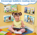 NIUBEE 36-Inch Acrylic Floating Bookshelves for Kids, 2-Pack, Extra-Large Wall Shelves for Expanding Book Collections and Family Spaces by TinyTreasures Baby Boutique