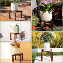 HPC DECOR 2 Pack Wood Plant Stand-Mid Century Modern Planter Stands-Wooden Flower Pot Stands Riser,Low Short Plant Stands Indoor-Modern Minimalist Wooden Stool for Plant Pot Holder, Fit 5-15 Inch Pot. by GreenHaven Gardens