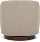 CHITA Swivel Accent Chair, FSC Certified Upholstered Fabric Barrel Chair for Living Room, Fully Assembled, Flax Beige by CozyNest Decor