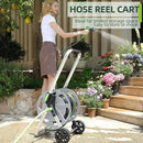 Garden Hose Reel Cart, Holds 75-150 Feet of 5/8-Inch Hose, Portable Hose Reel Cart With Wheels,Adjustable Handrail, Quick Hose Connector by GreenHaven Gardens