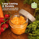 KeaBabies 12pk 4oz Glass Baby Food Containers with Lids - Leak-Proof, Microwavable Small Glass Jars, Baby Purees & Toddler Snack Storage Containers, BPA-Free, Dishwasher & Freezer Safe (Terracotta) by TinyTreasures Baby Boutique