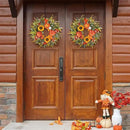 Fall Wreaths for Front Door 24 Inch Fall Wreath with Pumpkins, Sunflowers & Berries – Outdoor Autumn Wreath for Porch, Thanksgiving, Halloween & Harvest Decor by CozyNest Decor
