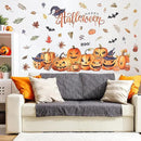 clothmile 38.18 x 36.15 Inch Halloween Wall Decals Halloween Pumpkins Bat Leaves Wall Stickers Removable Halloween Peel and Stick Sticker for Halloween Party Supplies Home Window Decor by CozyNest Decor