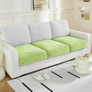 Couch Cushion Covers Individual Large Super Stretch Chenille (Softer Version) Sofa Cushion Covers, Couch Seat Covers Couch Slipcovers Furniture Protector (3PC, Green) by CozyNest Decor