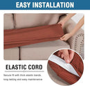 H.VERSAILTEX Super Stretch Individual Seat Cushion Covers Sofa Covers Couch Cushion Covers Slipcover Sets Thick Jacquard Textured Twill Fabric (1 Piece Sofa Cushion Cover, Rust) by CozyNest Decor
