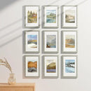 Vittanly 8x12 Picture Frames Set of 9, Shatter Resistant Plexiglass, Display 6x8 Pictures with Mat or 8x12 without Mat, Photo Frames for Wall or Tabletop, Engineered Wood, Grey by CozyNest Decor