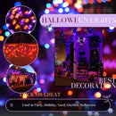 Purple and Orange Halloween Lights 2pack 164ft 400 Led Extendable Waterproof 8 Modes, Bright Indoor/Outdoor String Lights, Halloween Decorations for Party, Tree, Festivals, Patio, Garden Decor by GreenHaven Gardens