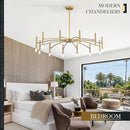 Gold Modern Chandelier 39.4" Large Chandelier Lighting Adjustable Ceiling Pendant Light 12 Light Pendant Light Fixtures for Living Room Dining Room Foyer by CozyNest Decor