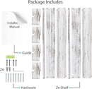 Brightmaison Polynez 30" Floating Shelves for Wall Decor, Kids Bookshelf, Nursery Book Shelves, Multiuse Shelf Set of 2 Wood Burnt White by TinyTreasures Baby Boutique
