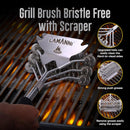 Grill Cleaner and Scraper 18” This BBQ Grill Cleaner Helps You to Scrub Your BBQ Grill Extra Strong BBQ Cleaner Accessories by GreenHaven Gardens