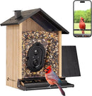 TT Nature Smart Squirrel-Proof Bird Feeder with Camera 2K, Solar Powered, AI Bird Species Recognition, Instant Notification, CCPA Data Security, Bamboo 3.2L Large Capacity, Ideal Gift by CozyNest Decor