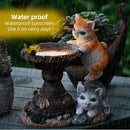 Cat Garden Figurines Outdoor Decor Solar Statue with LED Lights for Patio Lawn Yard Art Decoration Housewarming Garden Gift by GreenHaven Gardens