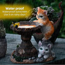 Cat Garden Figurines Outdoor Decor Solar Statue with LED Lights for Patio Lawn Yard Art Decoration Housewarming Garden Gift by CozyNest Decor