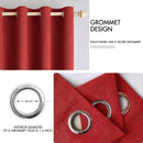 MIULEE 100% Blackout Linen Curtains for Bedroom Thermal Insulated Red Grommet Room Darkening Curtains & Drapes Christmas Decor for Living Room Nursery 52 x 84 Inch (2 Panels) by TinyTreasures Baby Boutique