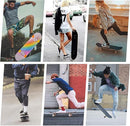 Skateboard,31 x 8 Inch Complete Skateboard, 8-Layer Maple Wood Deck Double Kick Standard Skateboards for Kids, Teens, Adult, Beginner by TinyTreasures Baby Boutique