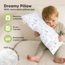 Toddler Pillow with Pillowcase - 10x18 My Little Dreamy Kids Travel Bed Pillows for Sleeping, Organic Cotton Small Pillowcase, Soft & Breathable, Machine Washable, Toddlers 2-5 Years Old (KeaFriends) by TinyTreasures Baby Boutique