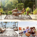 COCOER Outdoor-Rug 8x10 ft Waterproof Reversible Outdoor Plastic Straw Rug RV Indoor Outdoor Carpet Quick Dry Patio Rug Camping Mat for Balcony Backyard Picnic Beach-Brown&Beige by CozyNest Decor