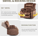 Recliner Chair Rocker Modern Ergonomic Lounge 360 Degree Swivel Single Sofa Seat Living Room Lounge Recliners on Clearance Foam Filling by CozyNest Decor