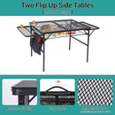 Nice C Folding Grill Table, Camping Table, Tailgate Tables, Grill Tables, Outdoor, Metal Folding Adjustable Height&Width, Mesh Net, Carry Handle by GreenHaven Gardens