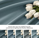 MIULEE Greyish Blue Back Tab Blackout Curtains 63 Inch Length 2 Panels Set for Living Room Bedroom Privacy, Rod Pocket/Pinch Pleat Thermal Insulated Room Darkening Pleated Light Blocking Drapes by TinyTreasures Baby Boutique