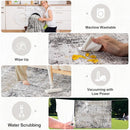 Area Rugs Living Room Rug - 4x6 Washable Modern Abstract Soft Neutral Non-Slip Carpet Large Indoor Floor Thin Carpets for Bedroom Dining Room Farmhouse Nursery Home Office Brown Black Grey by TinyTreasures Baby Boutique